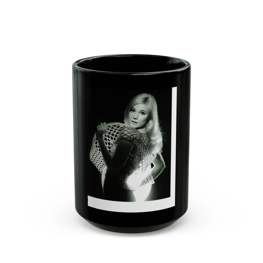 Yvette Mimieux #63 (Vintage Female Icon) Black Coffee Mug-15oz-Go Mug Yourself