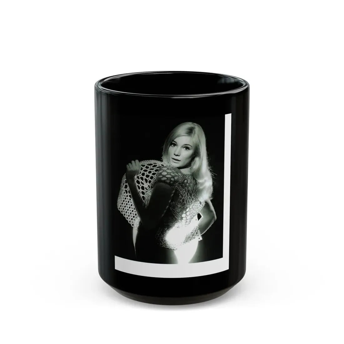 Yvette Mimieux #63 (Vintage Female Icon) Black Coffee Mug 15oz - Go Mug Yourself