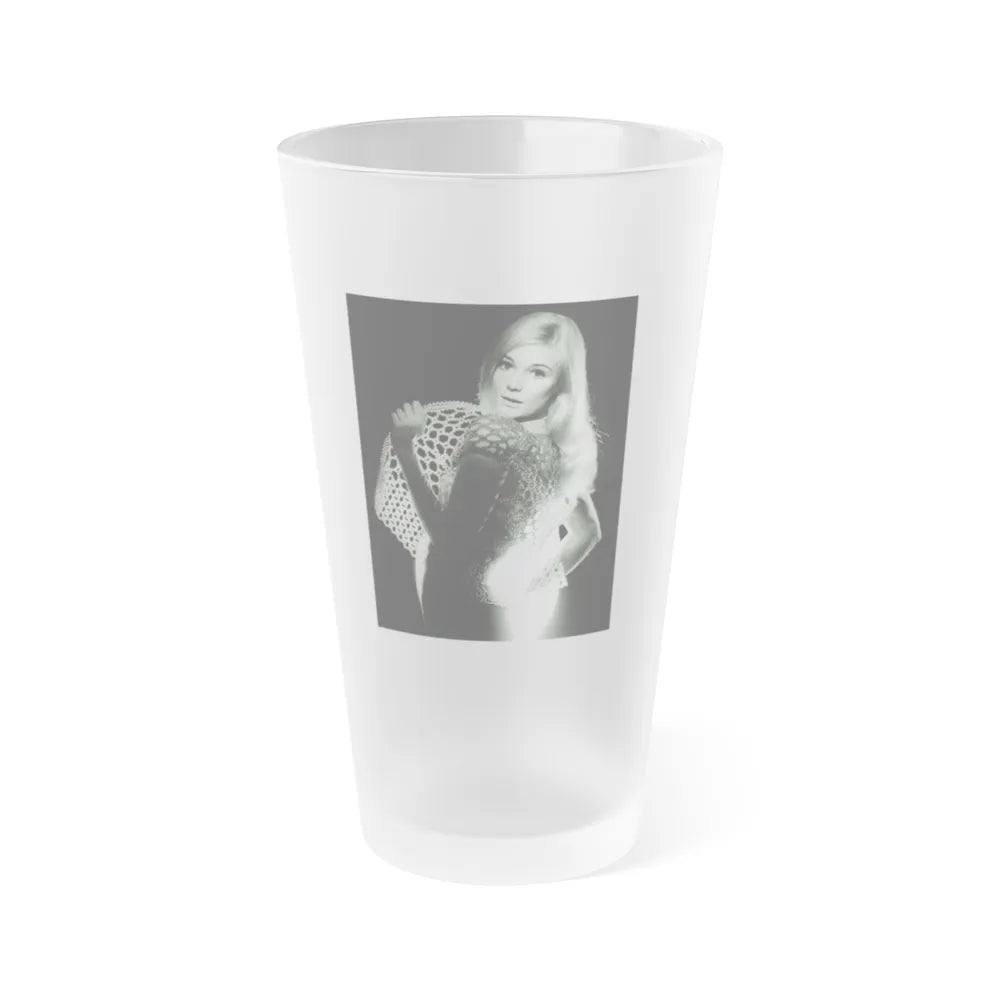 Yvette Mimieux #63 (Vintage Female Icon) Frosted Pint Glass 16oz-16oz-Frosted-Go Mug Yourself