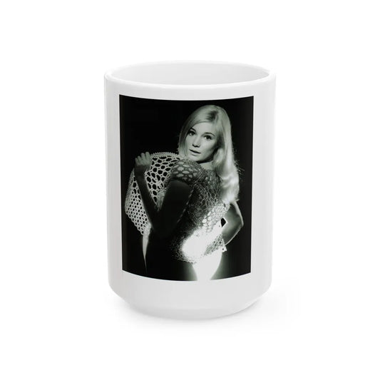 Yvette Mimieux #63 (Vintage Female Icon) White Coffee Mug-15oz-Go Mug Yourself