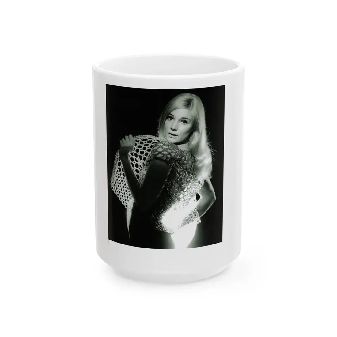 Yvette Mimieux #63 (Vintage Female Icon) White Coffee Mug 15oz - Go Mug Yourself
