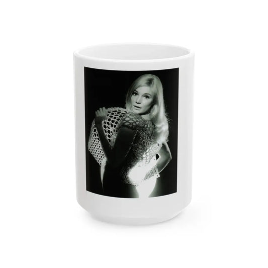 Yvette Mimieux #63 (Vintage Female Icon) White Coffee Mug 15oz - Go Mug Yourself