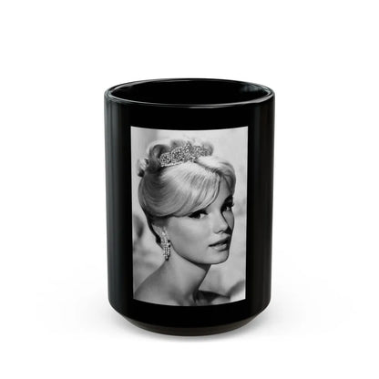 Yvette Mimieux #64 (Vintage Female Icon) Black Coffee Mug-15oz-Go Mug Yourself