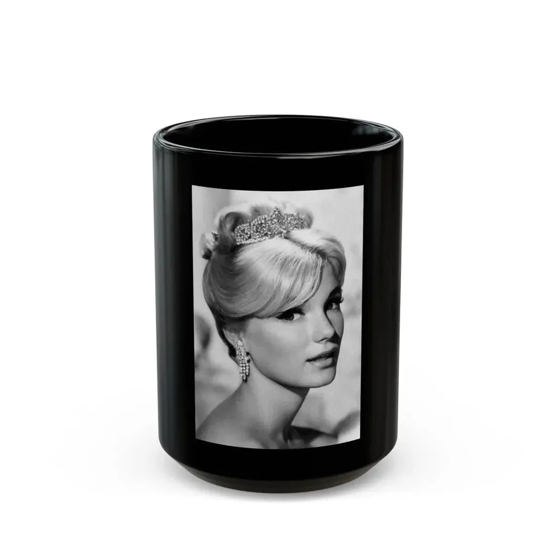 Yvette Mimieux #64 (Vintage Female Icon) Black Coffee Mug 15oz - Go Mug Yourself