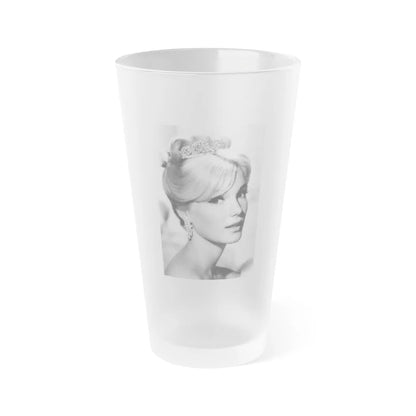 Yvette Mimieux #64 (Vintage Female Icon) Frosted Pint Glass 16oz-16oz-Frosted-Go Mug Yourself