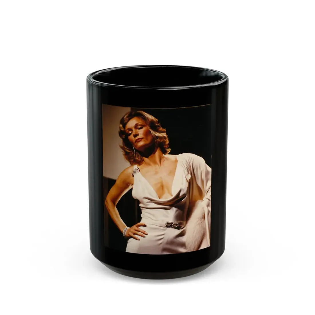Yvette Mimieux #67 (Vintage Female Icon) Black Coffee Mug 15oz - Go Mug Yourself