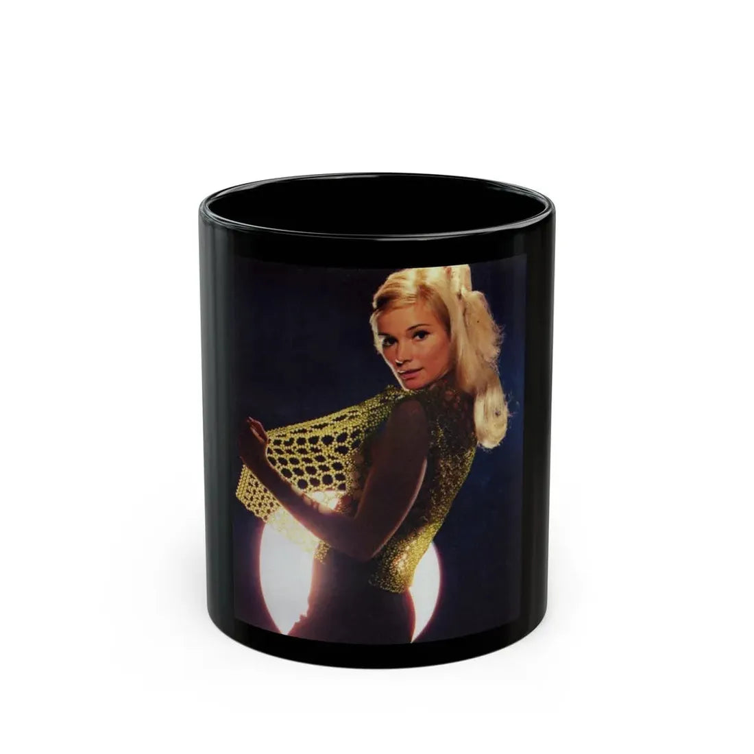 Yvette Mimieux #72 (Vintage Female Icon) Black Coffee Mug 11oz - Go Mug Yourself