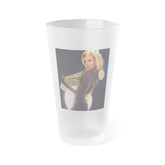 Yvette Mimieux #72 (Vintage Female Icon) Frosted Pint Glass 16oz-16oz-Frosted-Go Mug Yourself