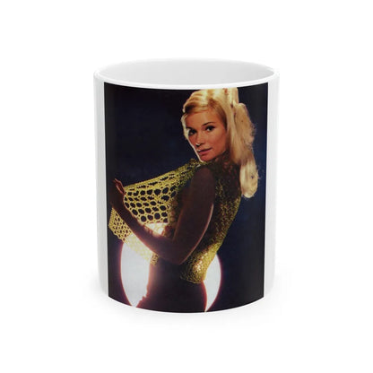 Yvette Mimieux #72 (Vintage Female Icon) White Coffee Mug-11oz-Go Mug Yourself