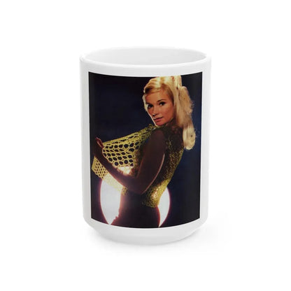 Yvette Mimieux #72 (Vintage Female Icon) White Coffee Mug 15oz - Go Mug Yourself