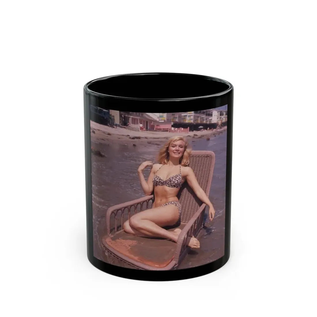 Yvette Mimieux #74 (Vintage Female Icon) Black Coffee Mug 11oz - Go Mug Yourself