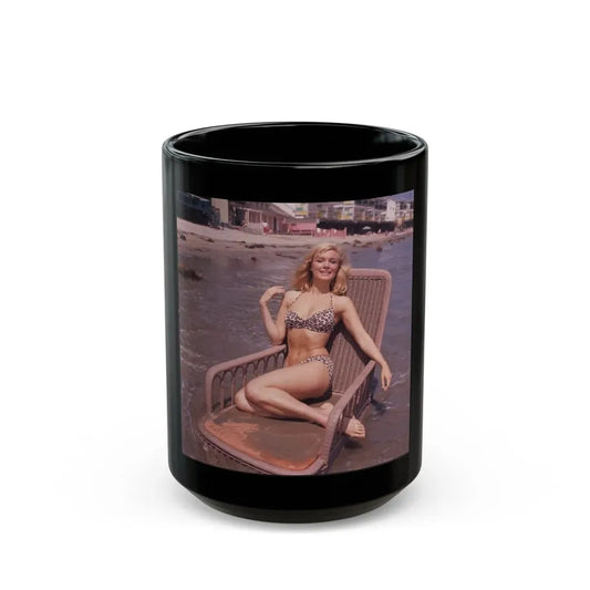 Yvette Mimieux #74 (Vintage Female Icon) Black Coffee Mug 15oz - Go Mug Yourself