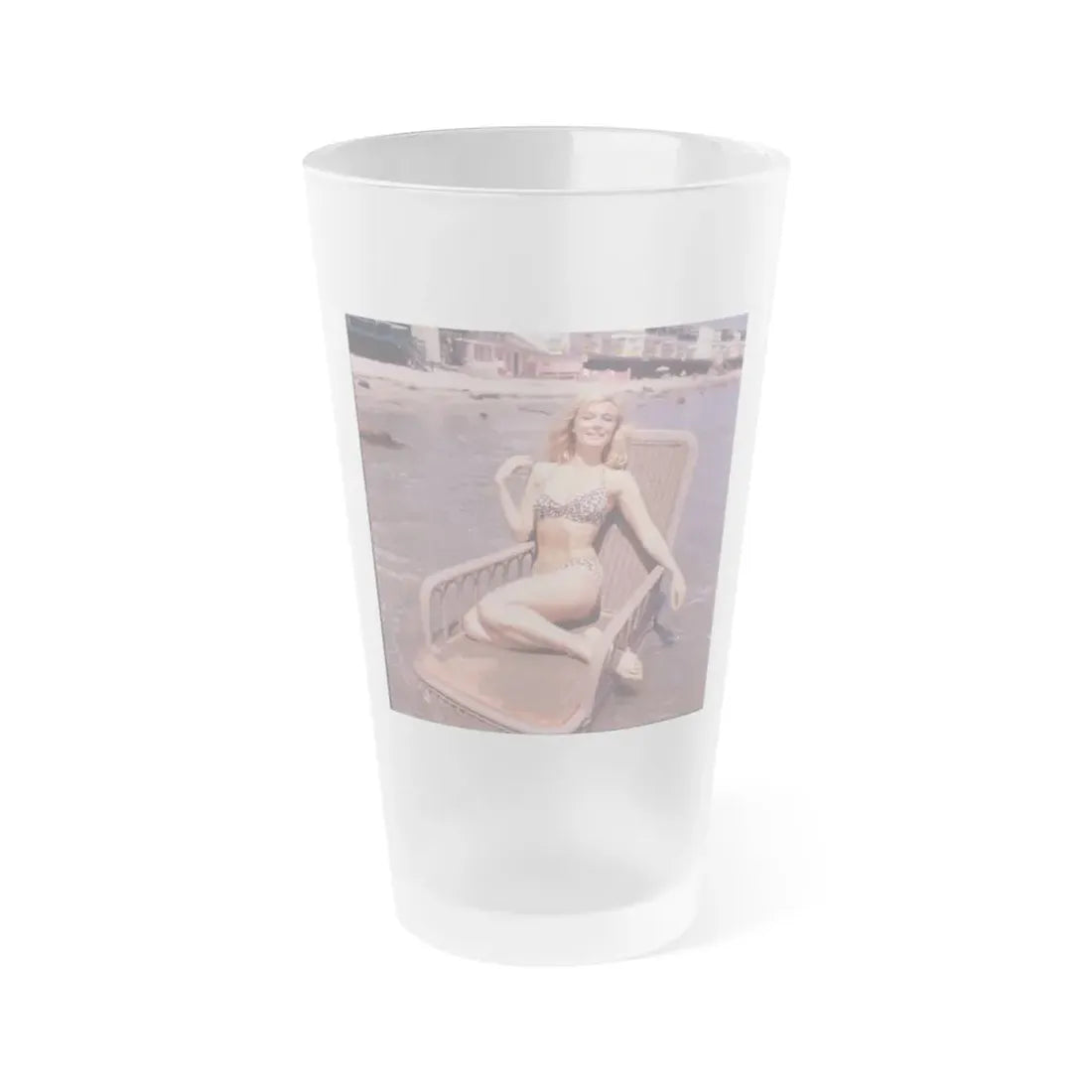 Yvette Mimieux #74 (Vintage Female Icon) Frosted Pint Glass 16oz 16oz Frosted - Go Mug Yourself