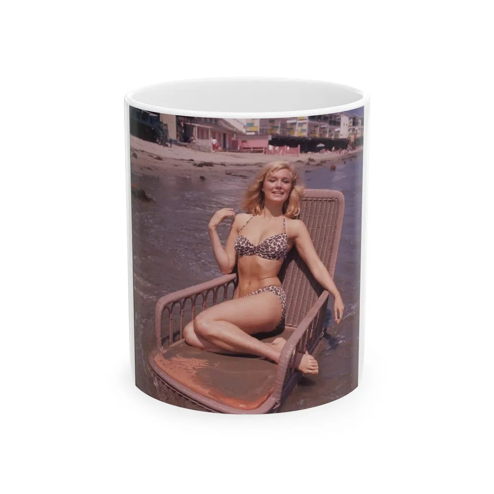 Yvette Mimieux #74 (Vintage Female Icon) White Coffee Mug-11oz-Go Mug Yourself