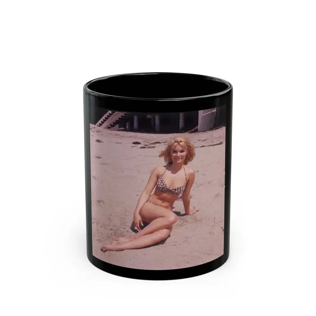 Yvette Mimieux #75 (Vintage Female Icon) Black Coffee Mug 11oz - Go Mug Yourself