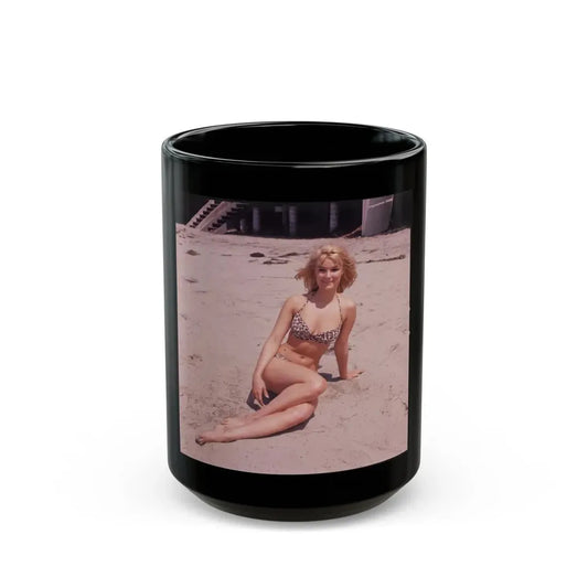 Yvette Mimieux #75 (Vintage Female Icon) Black Coffee Mug 15oz - Go Mug Yourself