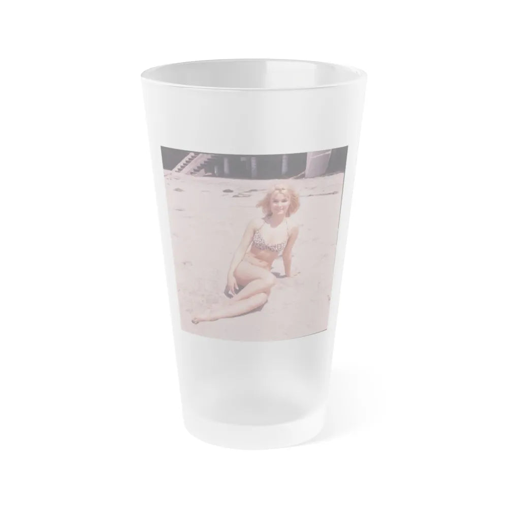 Yvette Mimieux #75 (Vintage Female Icon) Frosted Pint Glass 16oz-16oz-Frosted-Go Mug Yourself