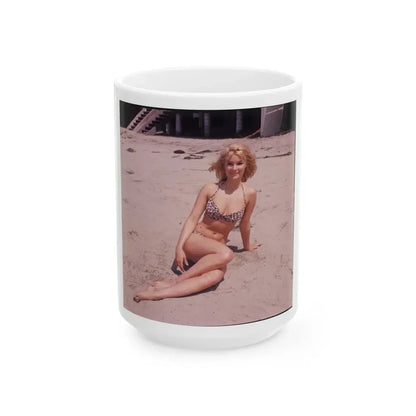 Yvette Mimieux #75 (Vintage Female Icon) White Coffee Mug 15oz - Go Mug Yourself