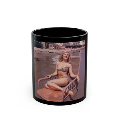 Yvette Mimieux #76 (Vintage Female Icon) Black Coffee Mug-11oz-Go Mug Yourself