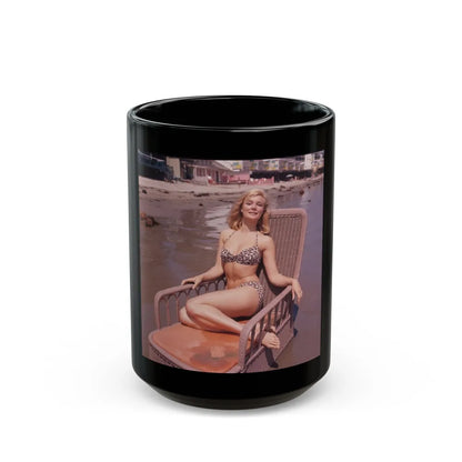 Yvette Mimieux #76 (Vintage Female Icon) Black Coffee Mug-15oz-Go Mug Yourself