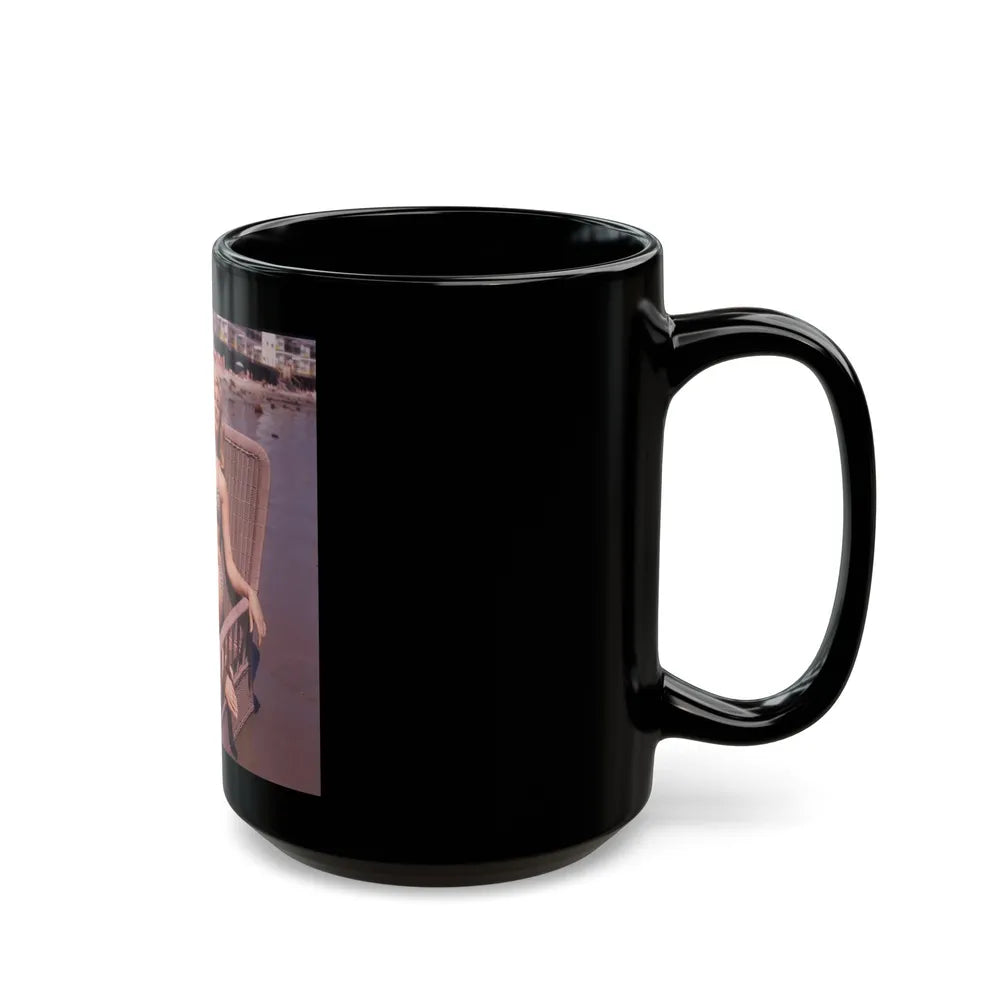 Yvette Mimieux #76 (Vintage Female Icon) Black Coffee Mug-Go Mug Yourself