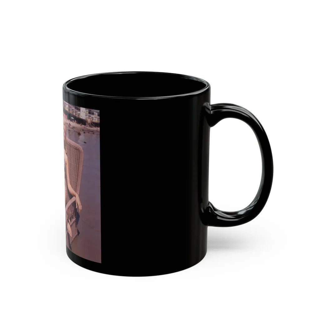 Yvette Mimieux #76 (Vintage Female Icon) Black Coffee Mug-Go Mug Yourself