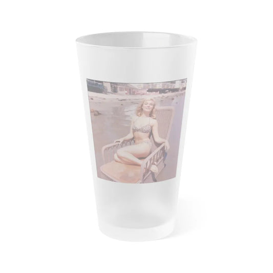 Yvette Mimieux #76 (Vintage Female Icon) Frosted Pint Glass 16oz-16oz-Frosted-Go Mug Yourself