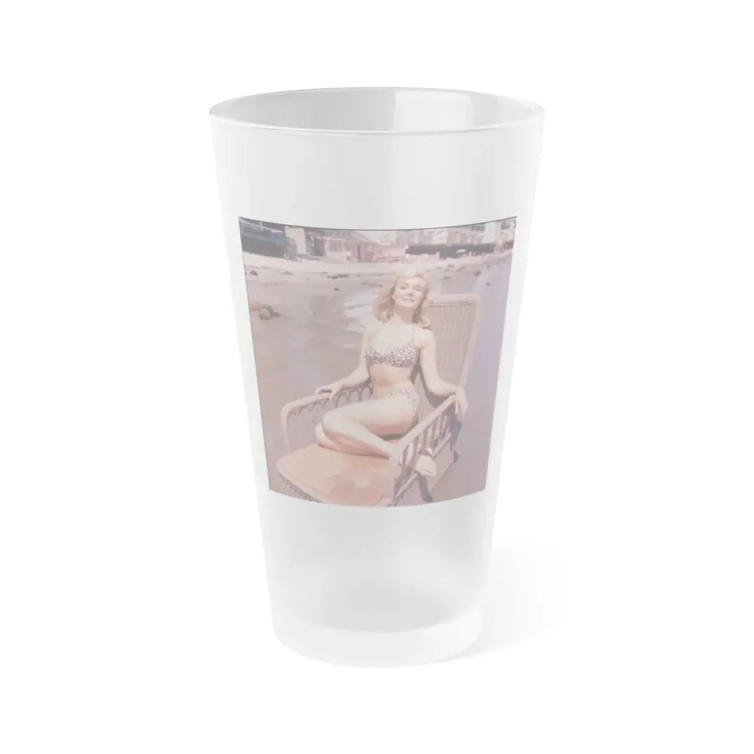 Yvette Mimieux #76 (Vintage Female Icon) Frosted Pint Glass 16oz 16oz Frosted - Go Mug Yourself