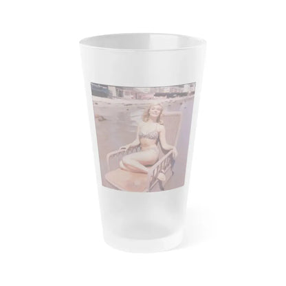 Yvette Mimieux #76 (Vintage Female Icon) Frosted Pint Glass 16oz 16oz Frosted - Go Mug Yourself