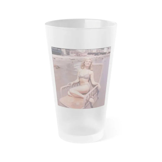 Yvette Mimieux #76 (Vintage Female Icon) Frosted Pint Glass 16oz 16oz Frosted - Go Mug Yourself