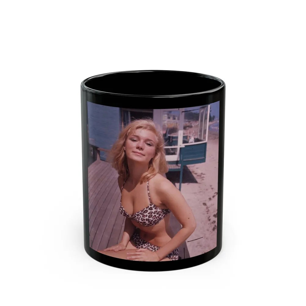 Yvette Mimieux #77 (Vintage Female Icon) Black Coffee Mug-11oz-Go Mug Yourself