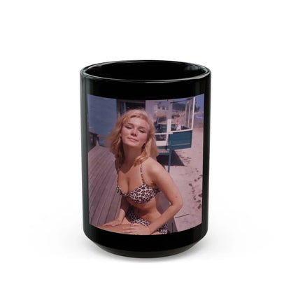 Yvette Mimieux #77 (Vintage Female Icon) Black Coffee Mug 15oz - Go Mug Yourself
