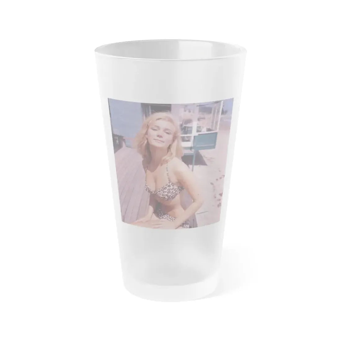 Yvette Mimieux #77 (Vintage Female Icon) Frosted Pint Glass 16oz 16oz Frosted - Go Mug Yourself