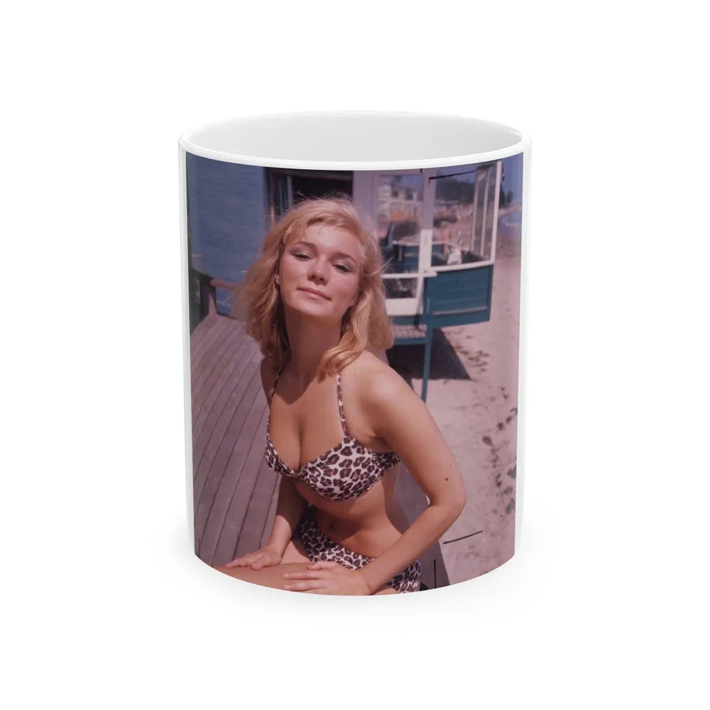 Yvette Mimieux #77 (Vintage Female Icon) White Coffee Mug-11oz-Go Mug Yourself