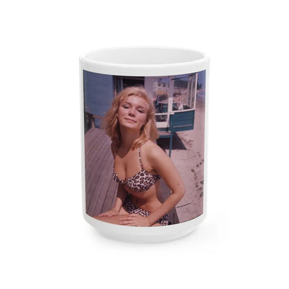 Yvette Mimieux #77 (Vintage Female Icon) White Coffee Mug-15oz-Go Mug Yourself