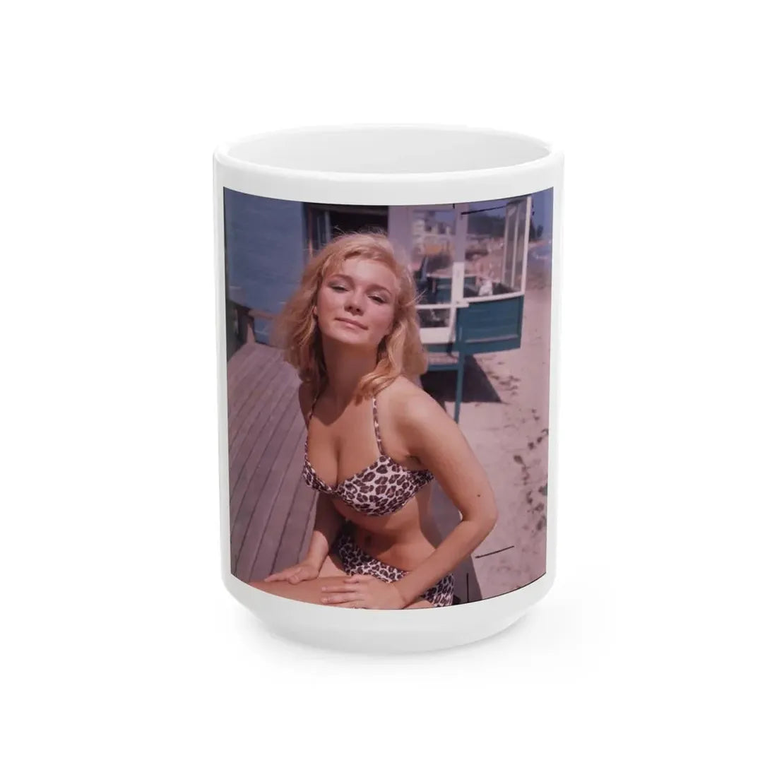 Yvette Mimieux #77 (Vintage Female Icon) White Coffee Mug 15oz - Go Mug Yourself