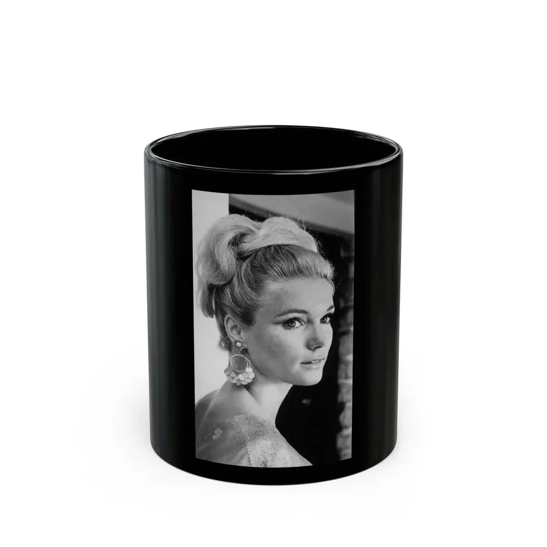 Yvette Mimieux #79 (Vintage Female Icon) Black Coffee Mug 11oz - Go Mug Yourself
