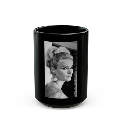 Yvette Mimieux #79 (Vintage Female Icon) Black Coffee Mug-15oz-Go Mug Yourself