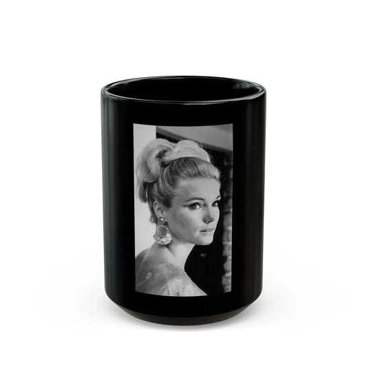 Yvette Mimieux #79 (Vintage Female Icon) Black Coffee Mug 15oz - Go Mug Yourself