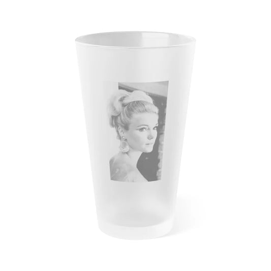 Yvette Mimieux #79 (Vintage Female Icon) Frosted Pint Glass 16oz-16oz-Frosted-Go Mug Yourself