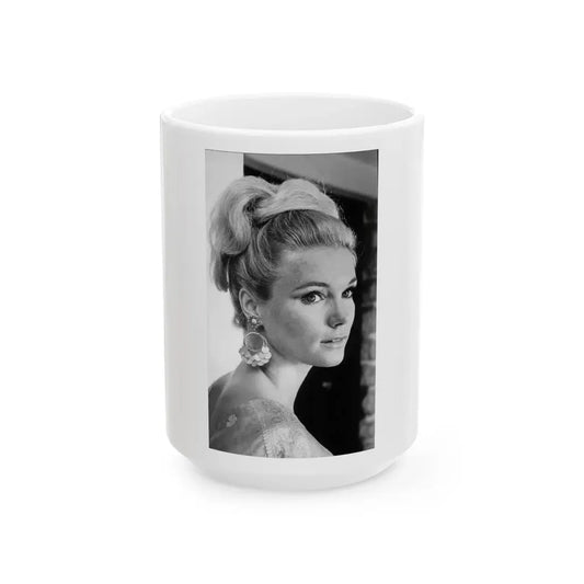 Yvette Mimieux #79 (Vintage Female Icon) White Coffee Mug 15oz - Go Mug Yourself