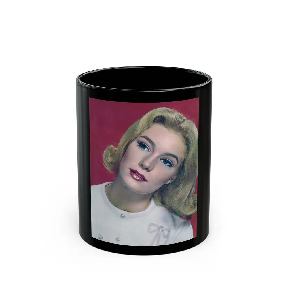 Yvette Mimieux #82 (Vintage Female Icon) Black Coffee Mug-11oz-Go Mug Yourself