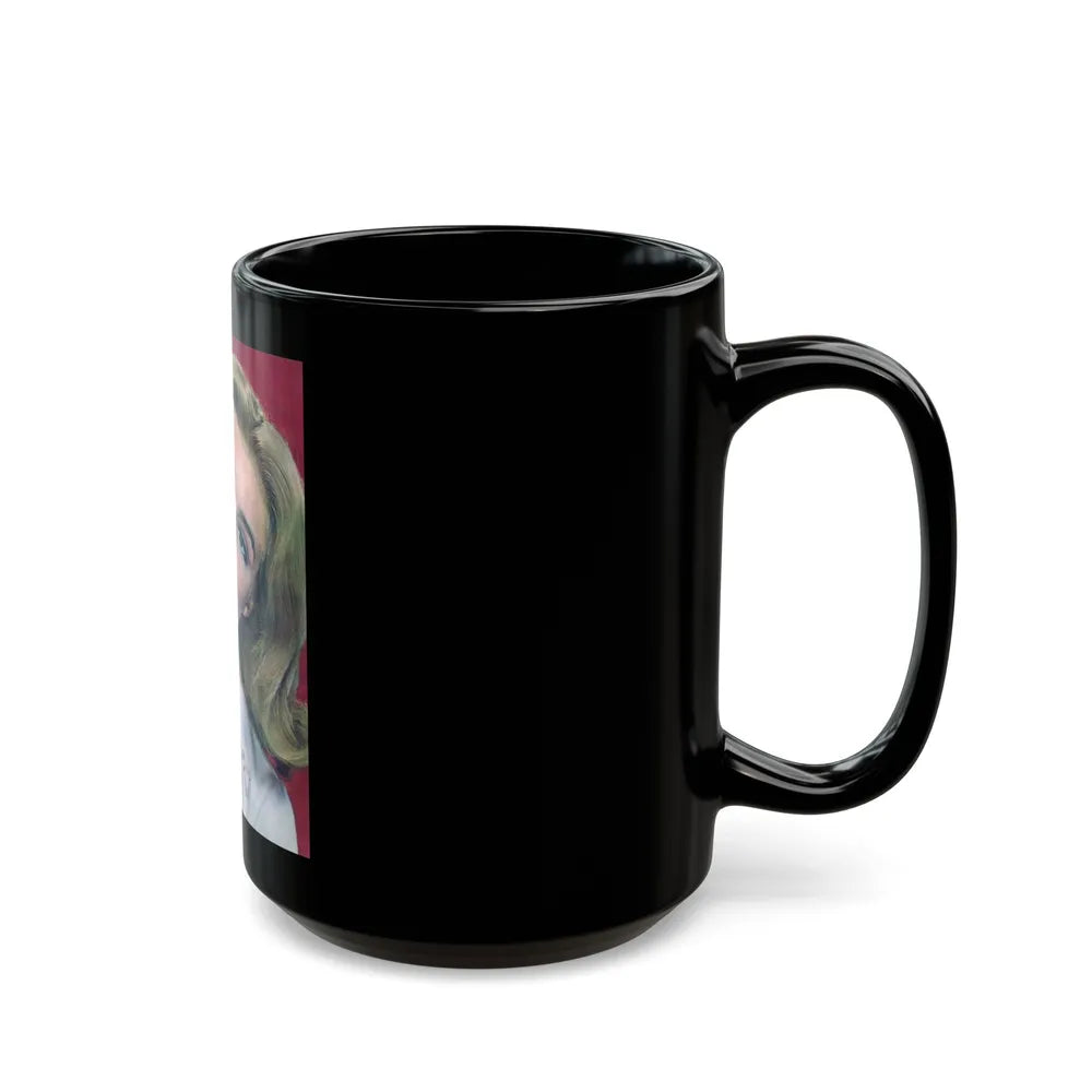 Yvette Mimieux #82 (Vintage Female Icon) Black Coffee Mug-Go Mug Yourself