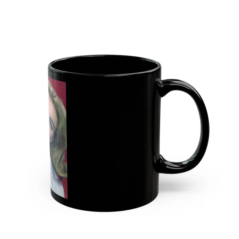 Yvette Mimieux #82 (Vintage Female Icon) Black Coffee Mug-Go Mug Yourself