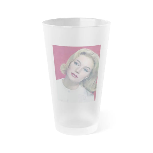 Yvette Mimieux #82 (Vintage Female Icon) Frosted Pint Glass 16oz-16oz-Frosted-Go Mug Yourself