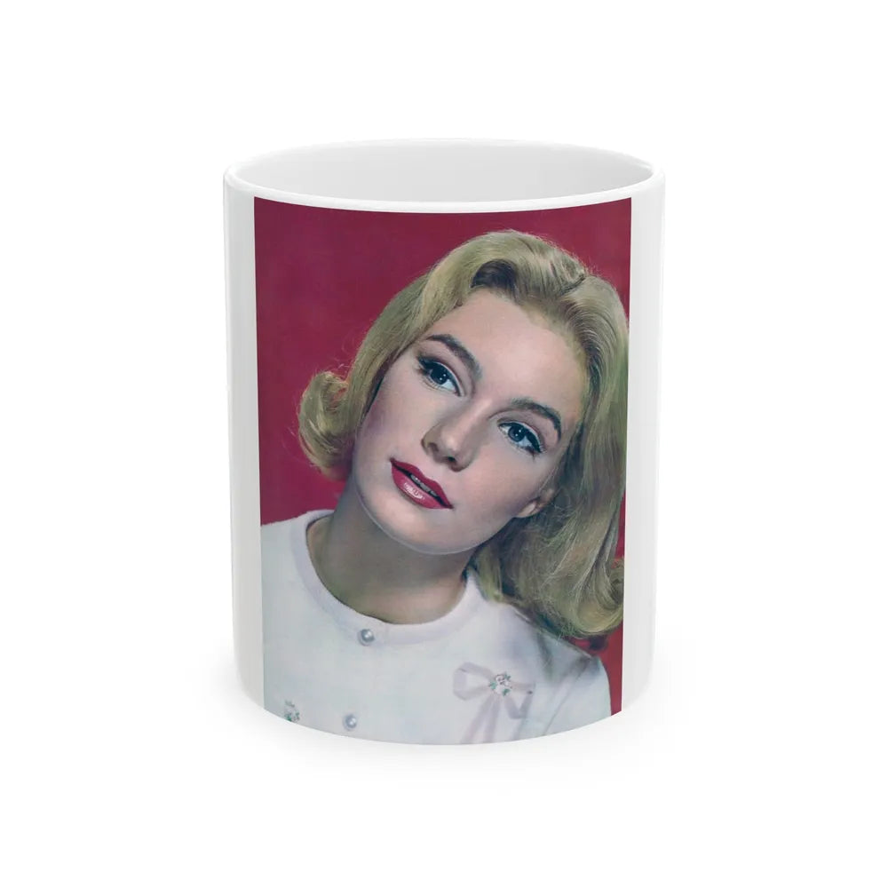 Yvette Mimieux #82 (Vintage Female Icon) White Coffee Mug-11oz-Go Mug Yourself