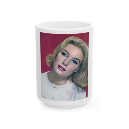 Yvette Mimieux #82 (Vintage Female Icon) White Coffee Mug 15oz - Go Mug Yourself