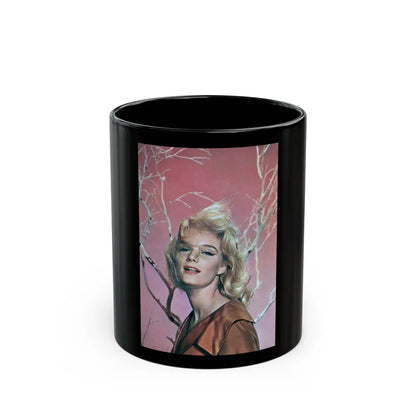 Yvette Mimieux #83 (Vintage Female Icon) Black Coffee Mug-11oz-Go Mug Yourself