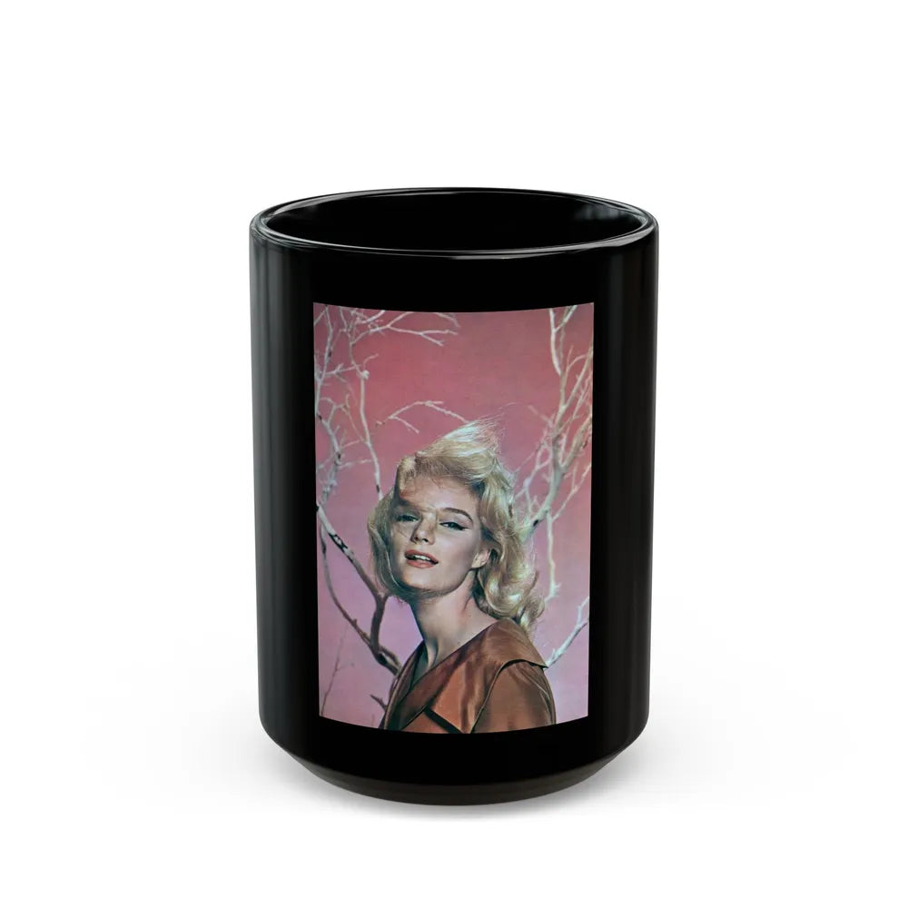 Yvette Mimieux #83 (Vintage Female Icon) Black Coffee Mug-15oz-Go Mug Yourself