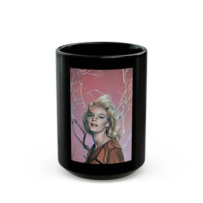 Yvette Mimieux #83 (Vintage Female Icon) Black Coffee Mug-15oz-Go Mug Yourself